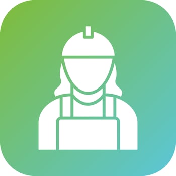 Worker Female Vector Icon Style