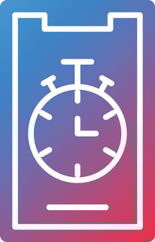 Vector Design Mobile Stopwatch Icon Style