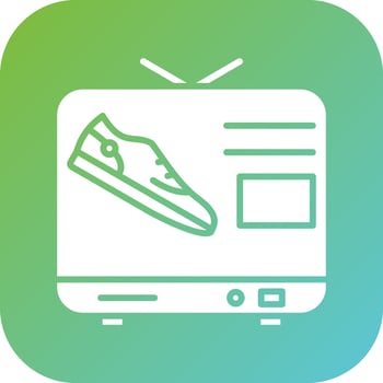 TV Ads Vector Icon Style