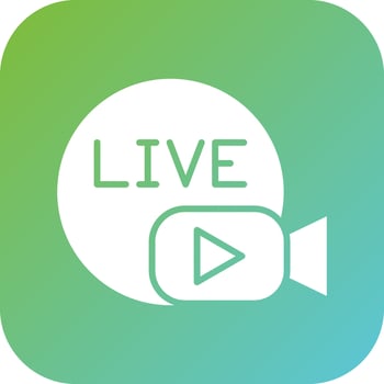 Live Broadcast Vector Icon Style