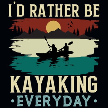 Kayaking graphics tshirt design vector