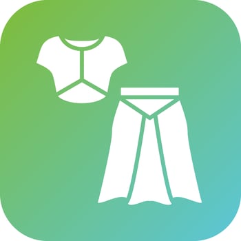 Woman Dress Vector Icon Style