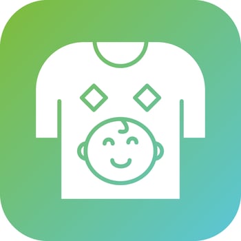 Baby Shirt Vector Icon Style