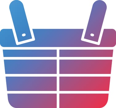 Vector Design Picnic Basket Icon Style
