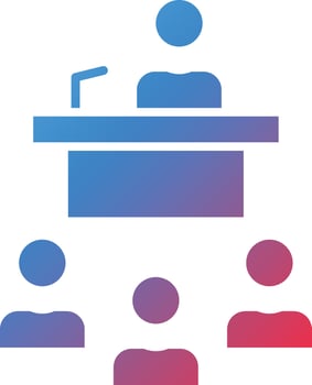 Vector Design Press Conference Icon Style