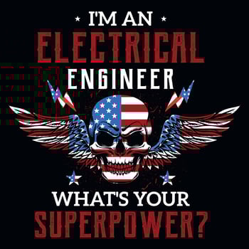 Electrician graphics tshirt design vector