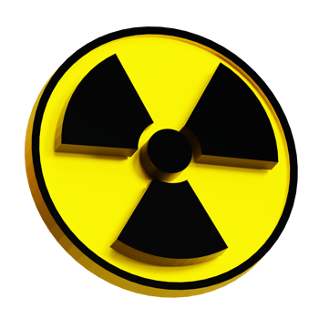 3D rendering, Radiation icons sign, caution danger symbol png