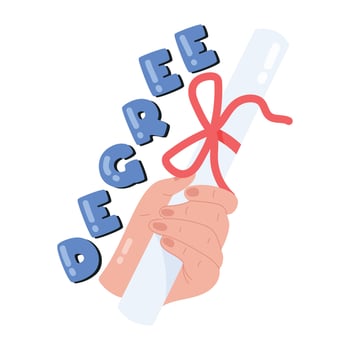 Trendy Degree Holder vector