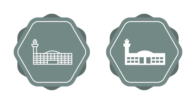 Airport Building Vector Icon