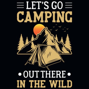 Camping tshirt design vector