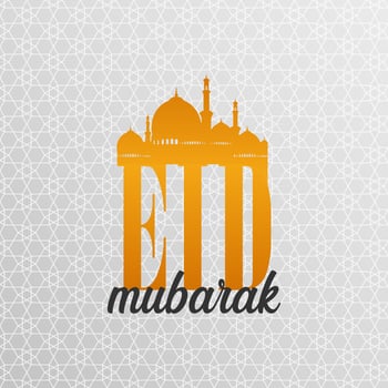 Eid mubarak mandala pattern and stars hang and eid invitation greeting card with islamic social media banner vector