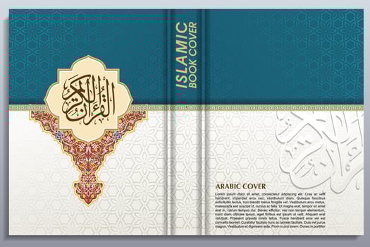 islamic book cover, arabic book cover, Ready for Print, Quran Cover vector