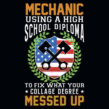 Mechanic tshirt design vector