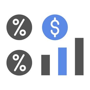Interest Rates Vector Icon Style