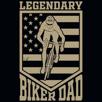Bicycle rider vintages tshirt design vector