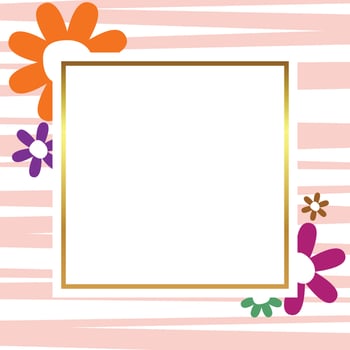spring background with floral decoration, with free space for text. Template for banner, poster, social media, greeting card. vector