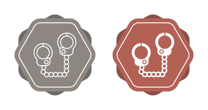 Police Handcuffs Vector Icon