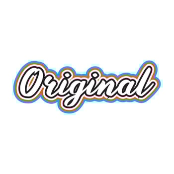 Original inspirational lettering colorful style text typography t shirt design on white background vector