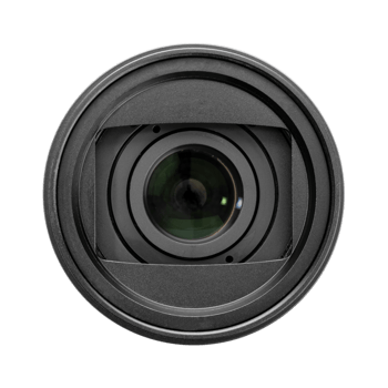 Front view of a macro photo camera lens isolated. Cameras eye png