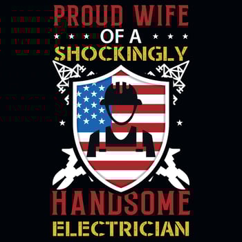 Electrician graphics tshirt design vector