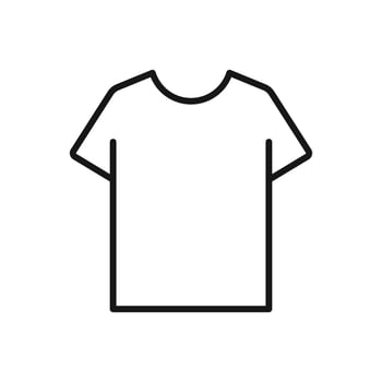 Editable Icon of T-Shirt, Vector illustration isolated on white background. using for Presentation, website or mobile app