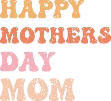 Mothers Day groovy design vector