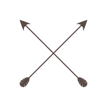 Hipster arrow cross in boho style tribal arrows png