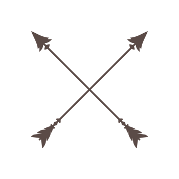 Hipster arrow cross in boho style tribal arrows png