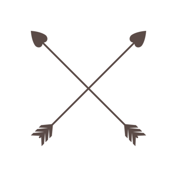 Hipster arrow cross in boho style tribal arrows png
