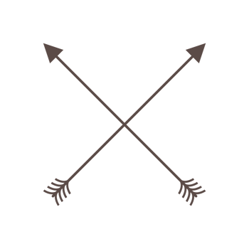 Hipster arrow cross in boho style tribal arrows png