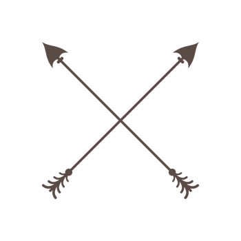 Hipster arrow cross in boho style tribal arrows png