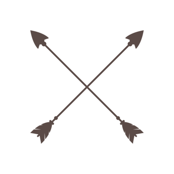 Hipster arrow cross in boho style tribal arrows png