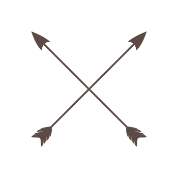 Hipster arrow cross in boho style tribal arrows png
