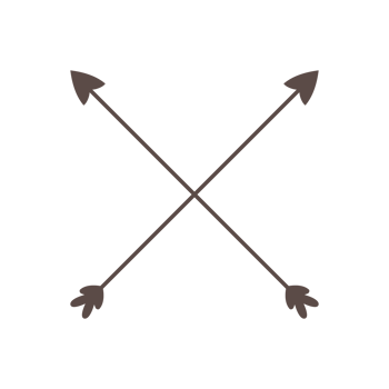 Hipster arrow cross in boho style tribal arrows png