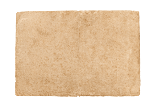 Old sheet of paper isolated on transparent background. Stock photo png