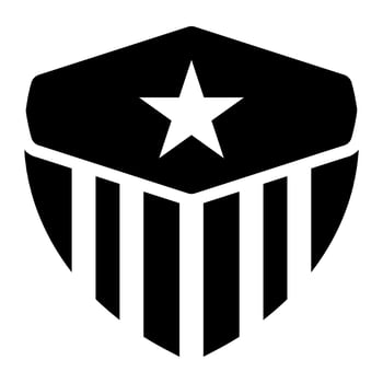 american shield of memorial day solid icon set vector