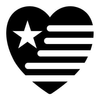 love america of memorial day solid icon set vector