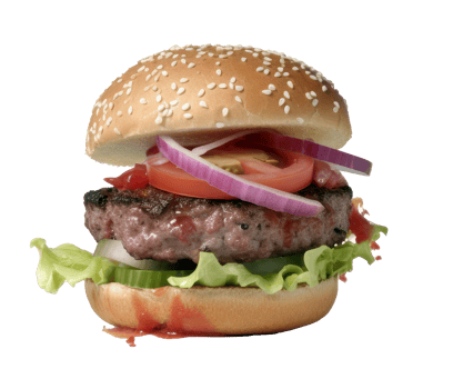 Tasty beef burger. png