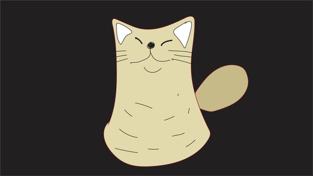 cute cat illustration, cat clipart, cute cat vector