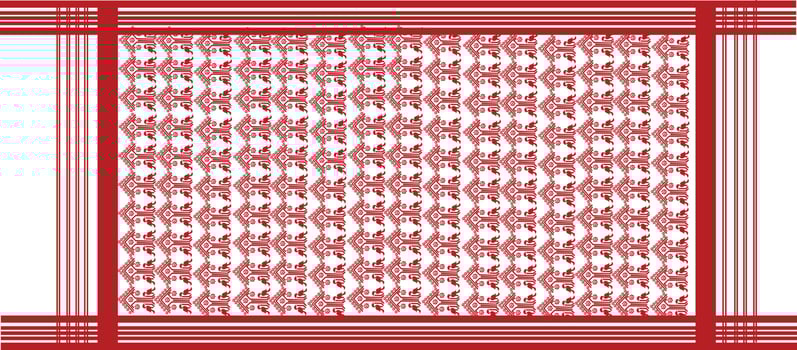 gamusa or gamosa. cloth with a gamosa design. The indigenous Assamese people consider the gamosa, also known as the gamusa, to be a sacred object. vector