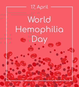 World Hemophilia Day design template, April 17, card, background. Vector