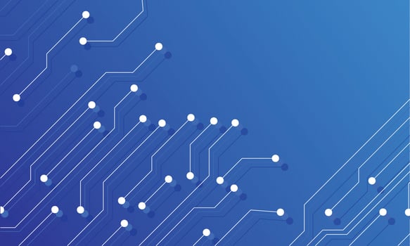 Blue Gradient witl Lines Circuit Background Banner vector