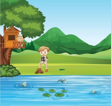 Clicking picture illustration vector