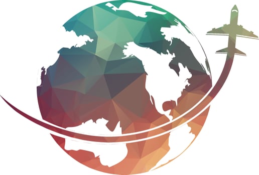 Travel agency vector logo template. Holiday logo template globe travelling logo vector design.