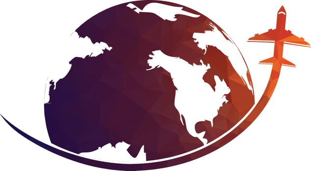 Travel agency vector logo template. Holiday logo template globe travelling logo vector design.