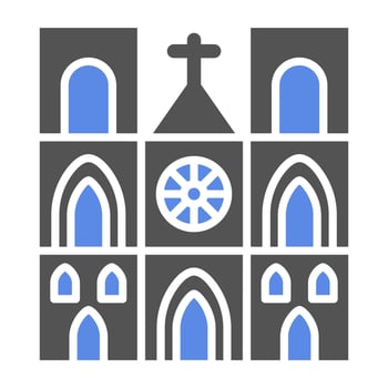 Notre Dame Vector Icon Style