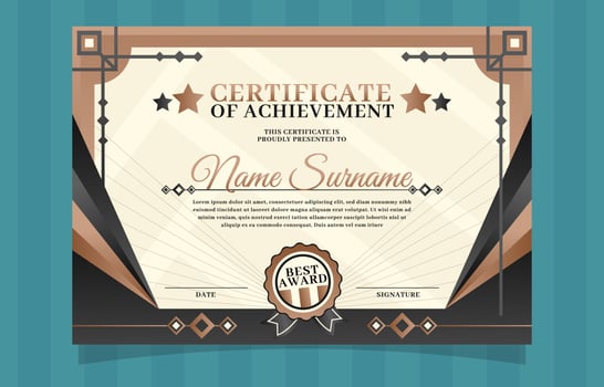 Educational Certificate Template vector