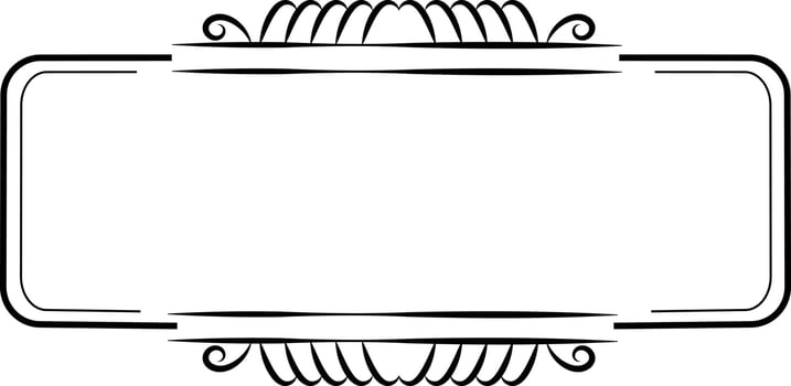 Black ornamental frame element vector