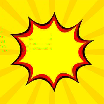 Blank comic yellow background vector