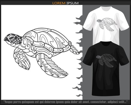 sea turtle mandala arts vector